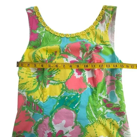 LILY PULITZER Delia Floral Shift Dress in Shorely Big Blue Flirt Size 6 - Picture 11 of 16